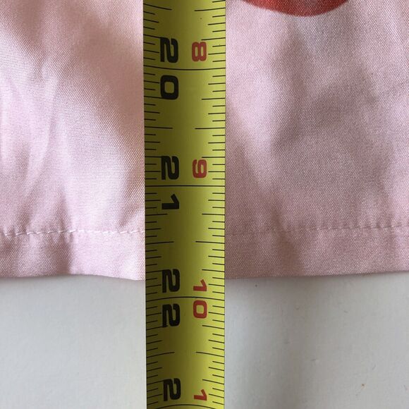 Shein Peach Boxy Shirt Women Pink Peach Design Button Collar Short Sleeve Large - Picture 7 of 12